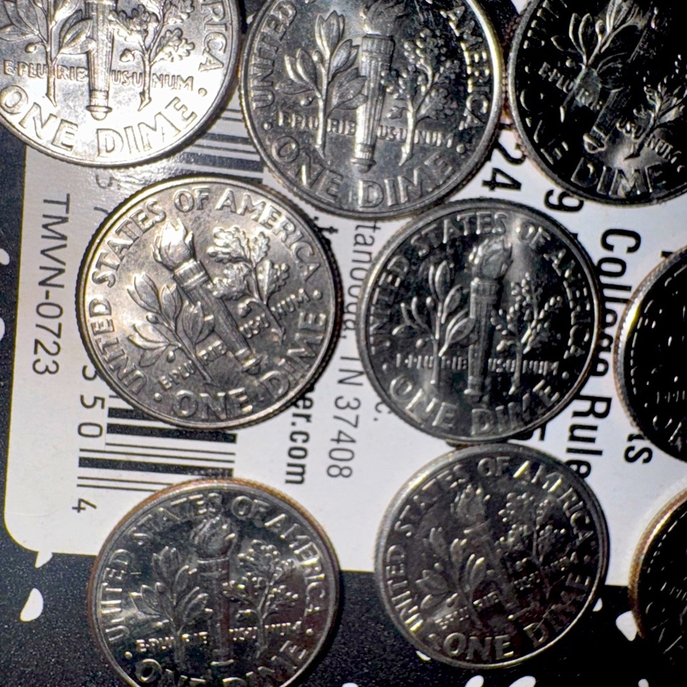 Set of D and P 1999 Dimes with multiple errors. Very good condition!